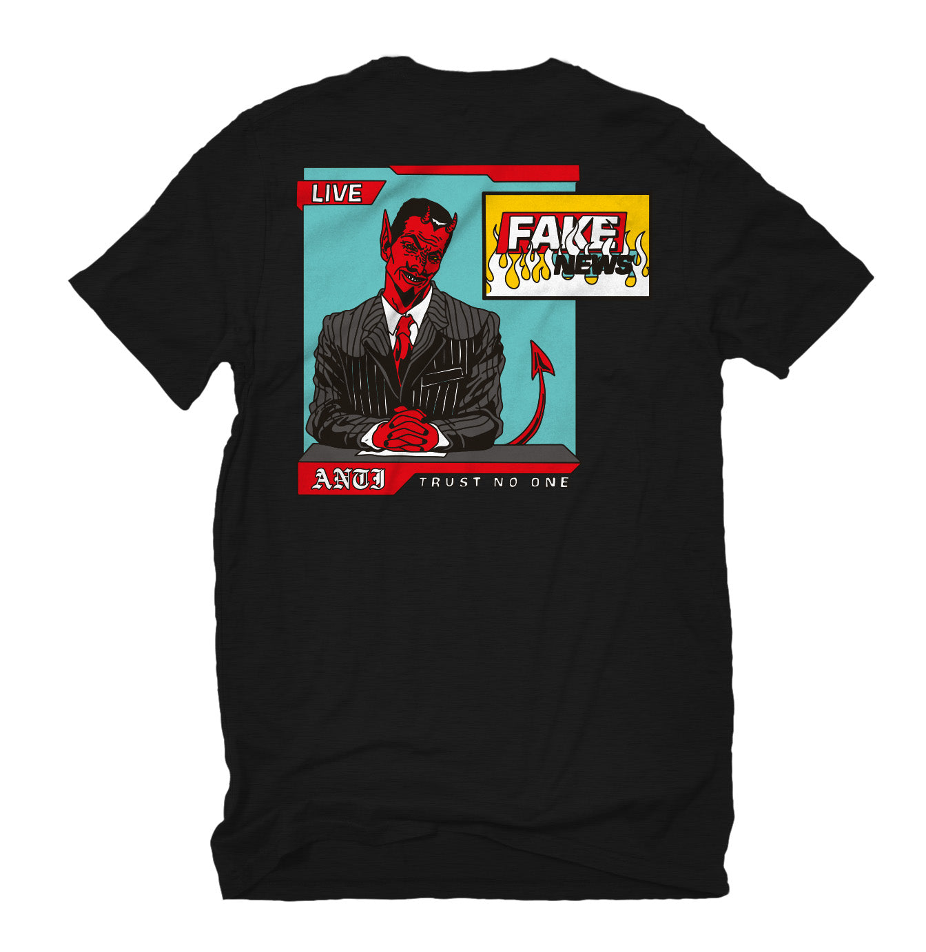 Playera Fake New Black