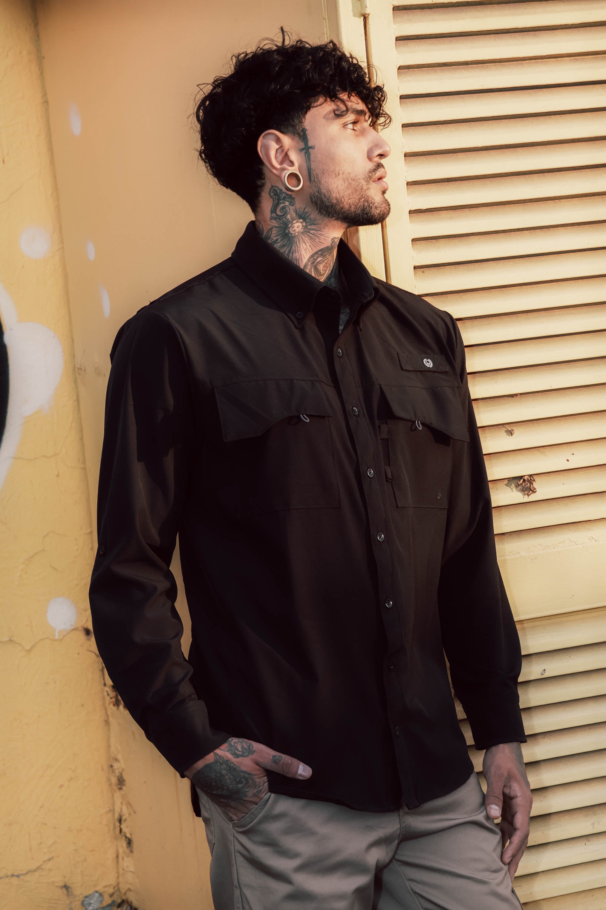 Camisa Pesquera Black