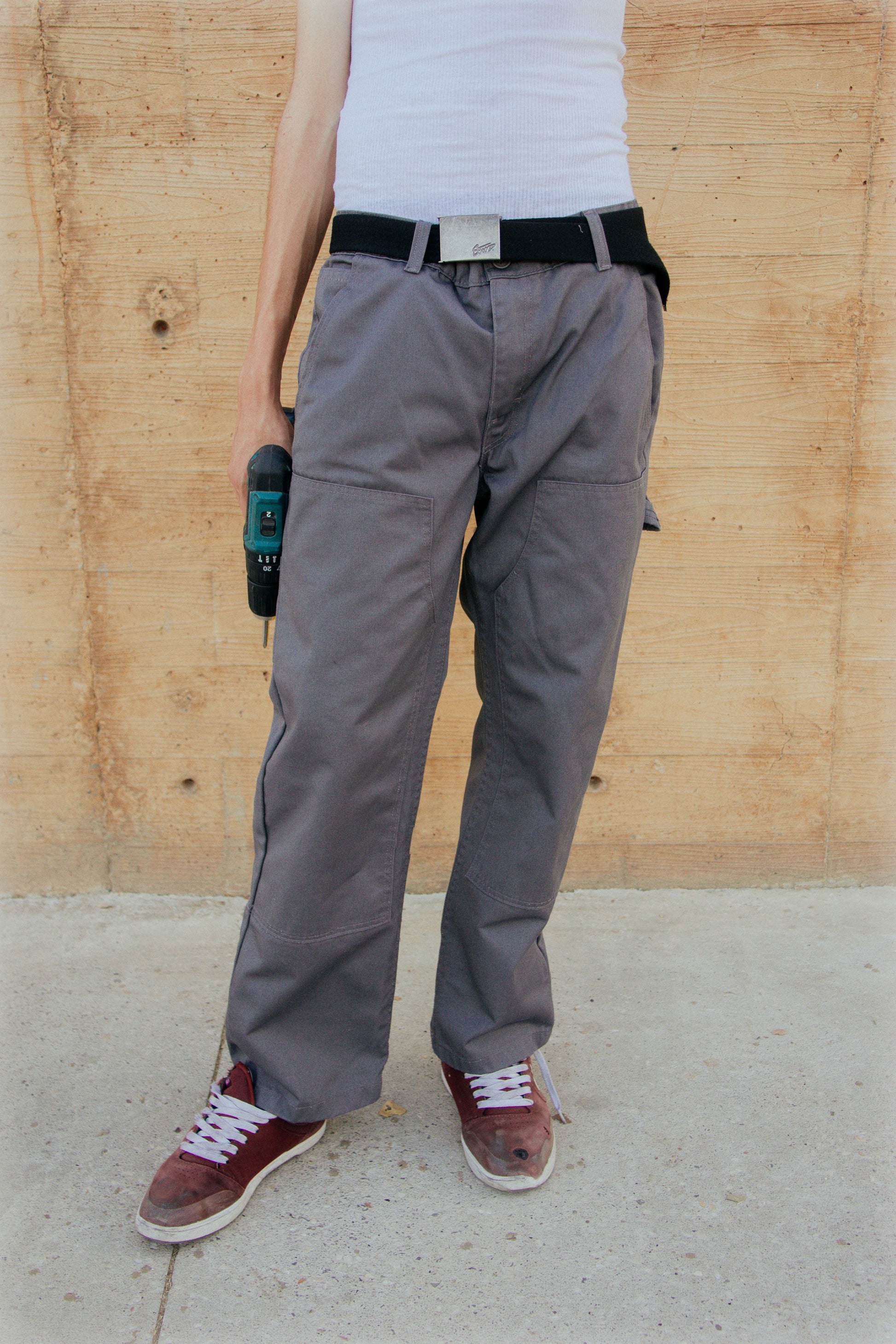 Pantalon Carpintero Heavy Duty Gris