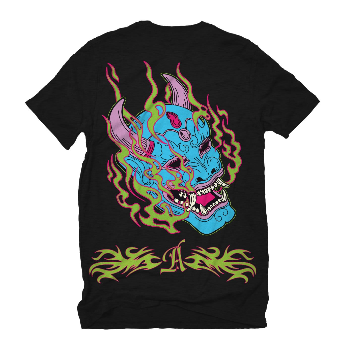 Playera Heavy Duty Oni Mask Black