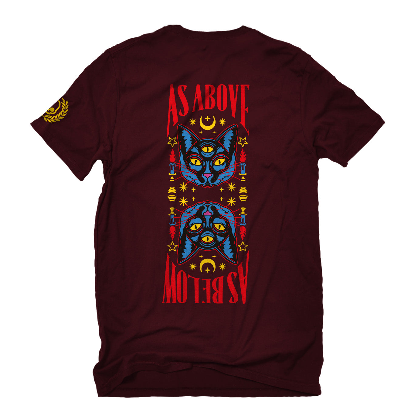 Playera As Above As Below Vino