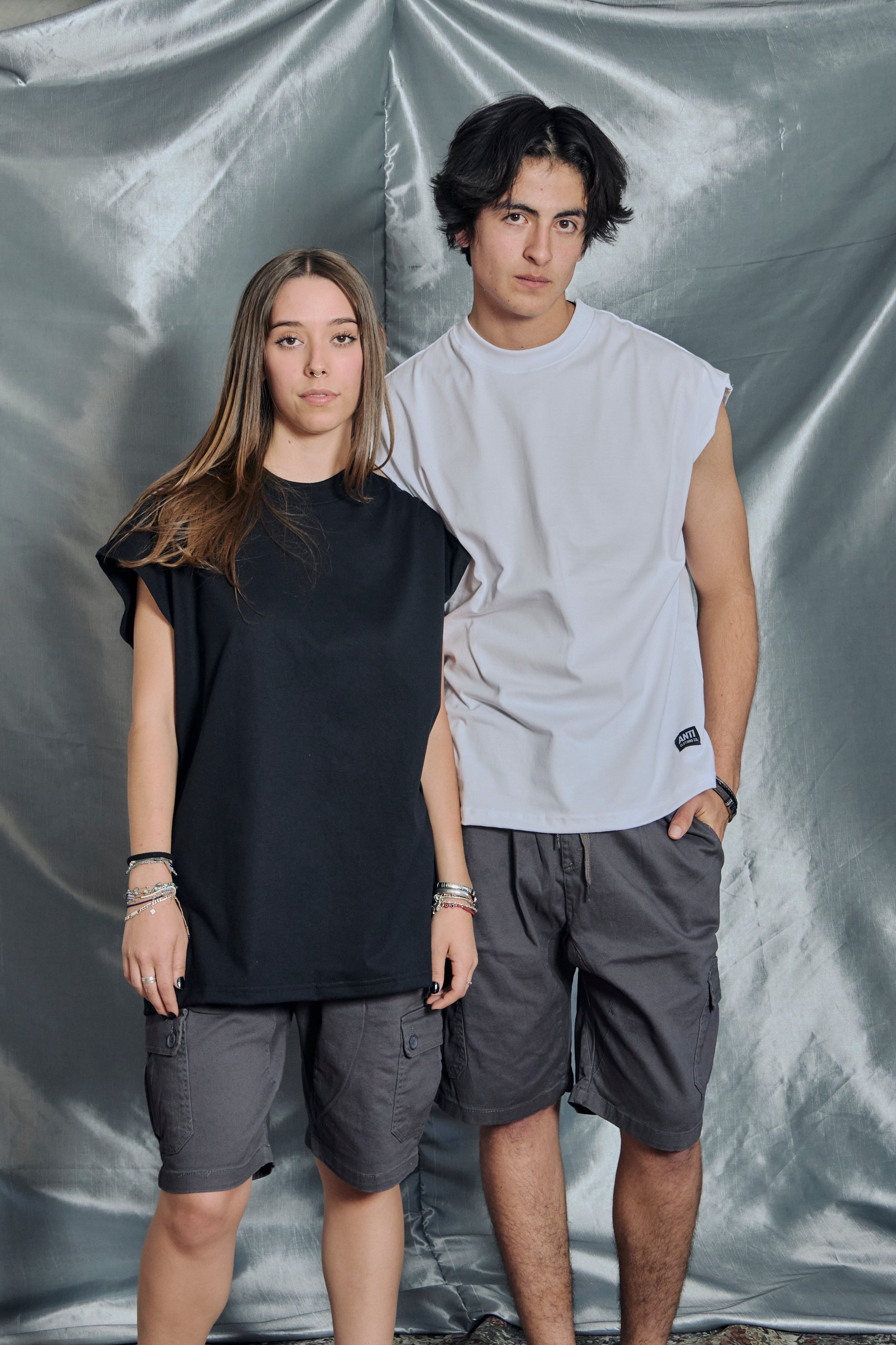 Playera Oversize Fire Black