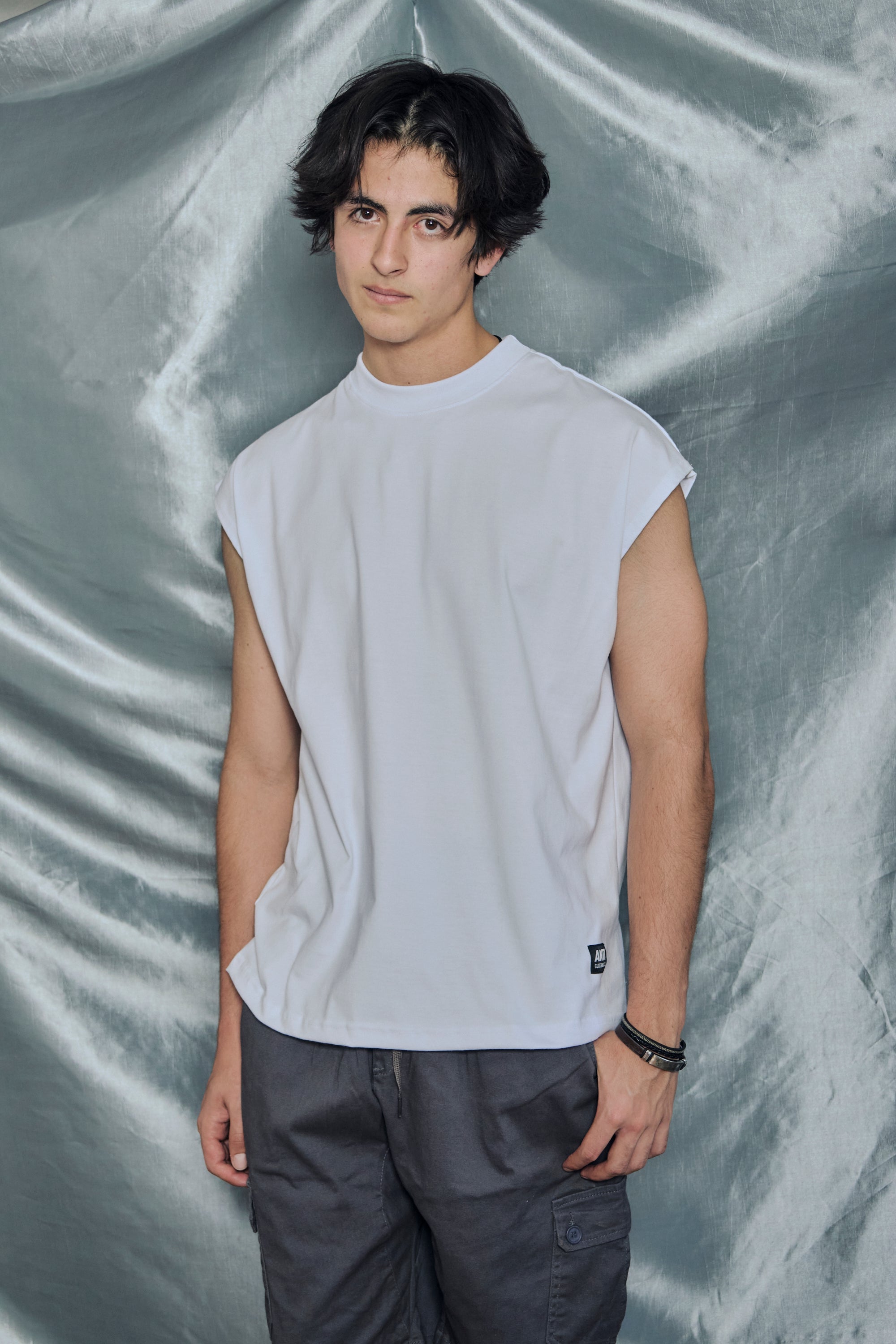 Playera Oversize Fire White