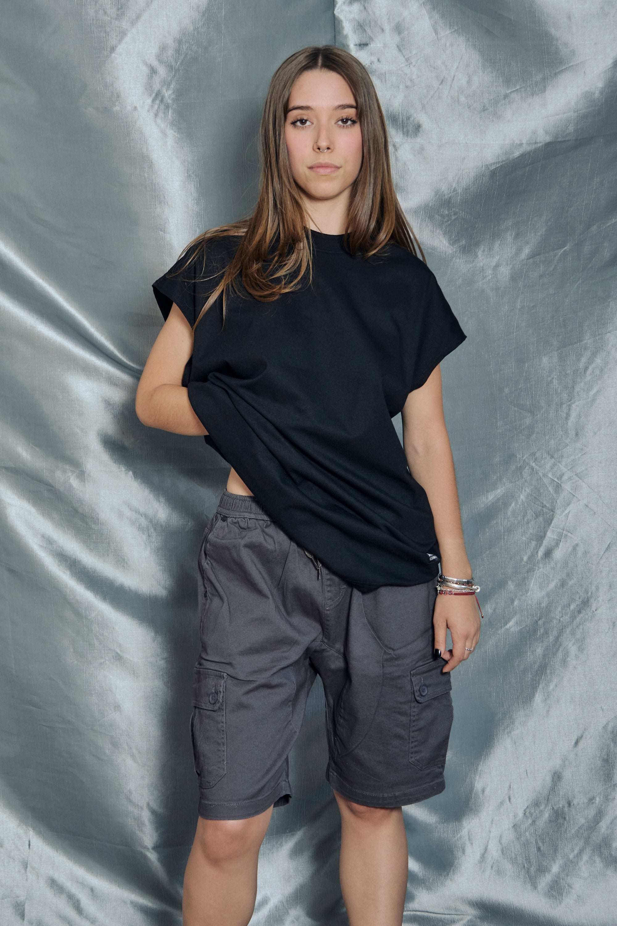 Playera Oversize Fire Black