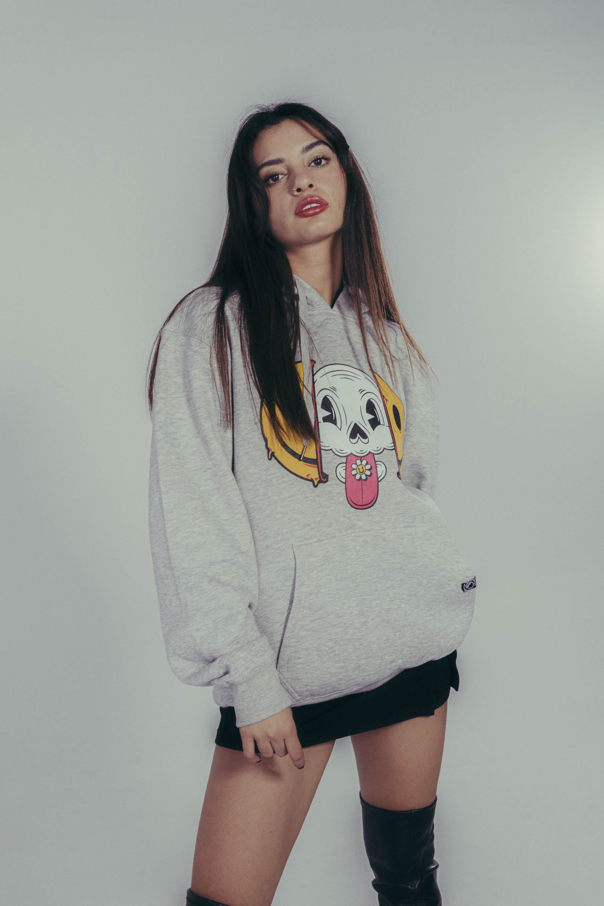 Sudadera Trip Or Trick Gris Jaspe