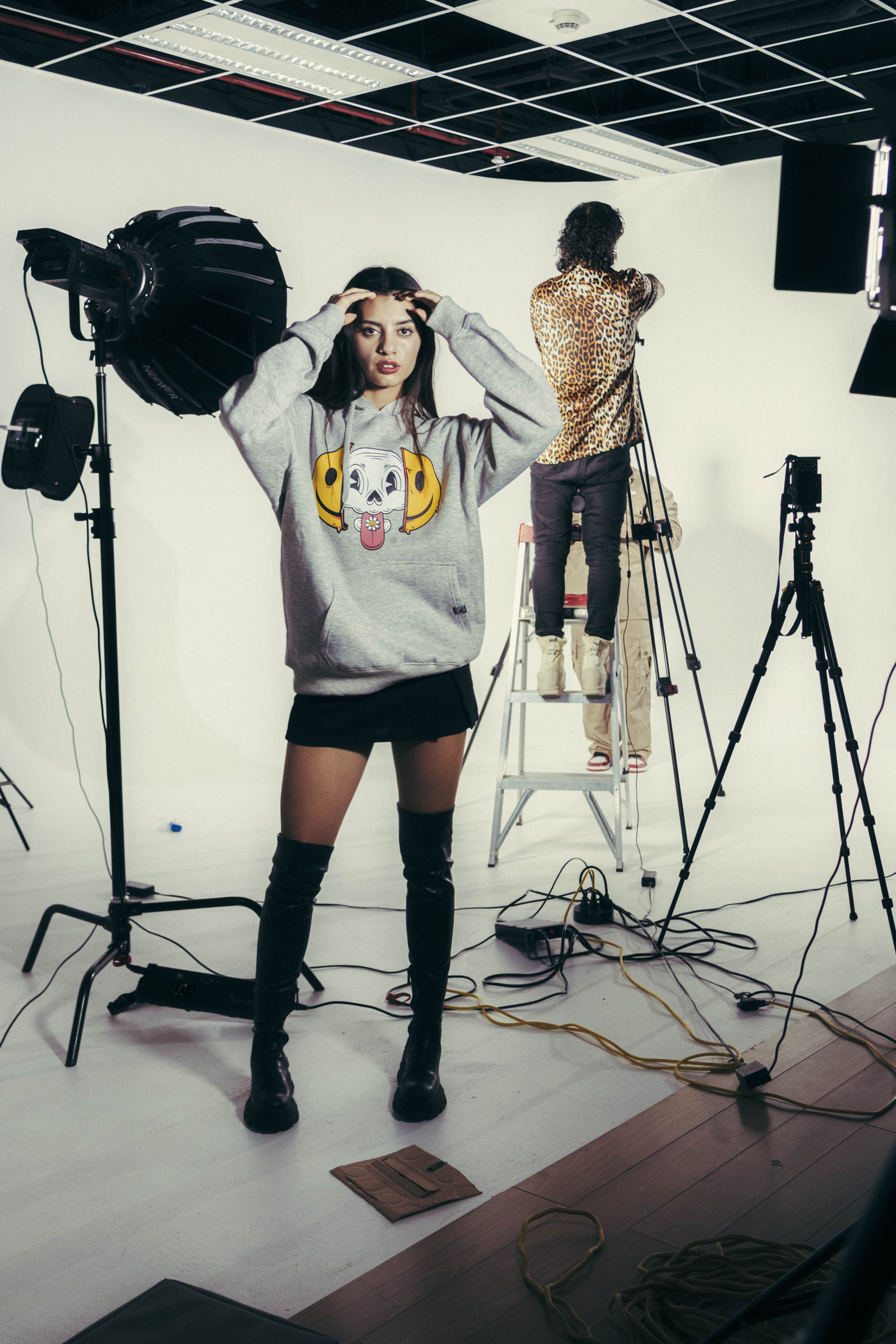 Sudadera Trip Or Trick Gris Jaspe