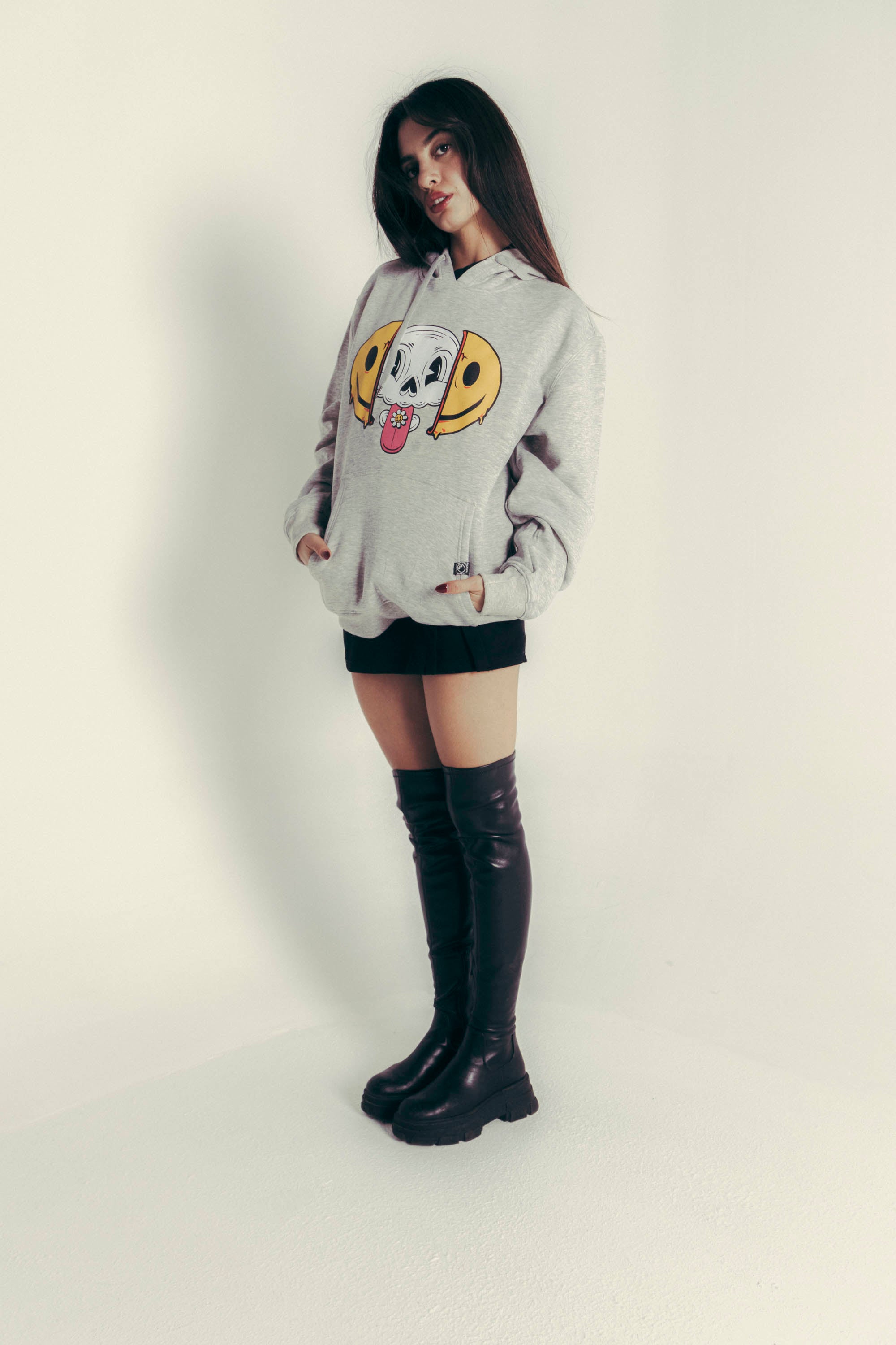 Sudadera Trip Or Trick Gris Jaspe