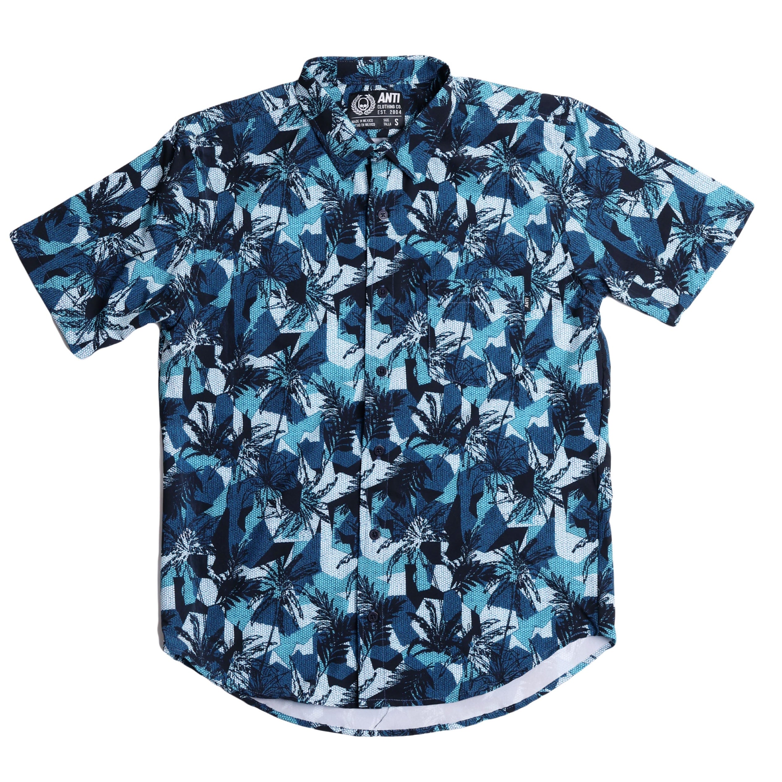 Camisa Palmeras Azul