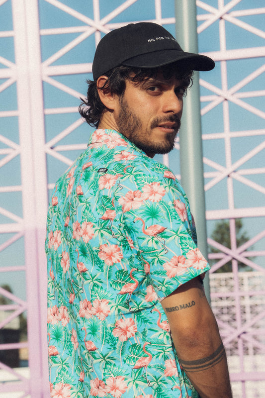 Camisa Tropical Celeste