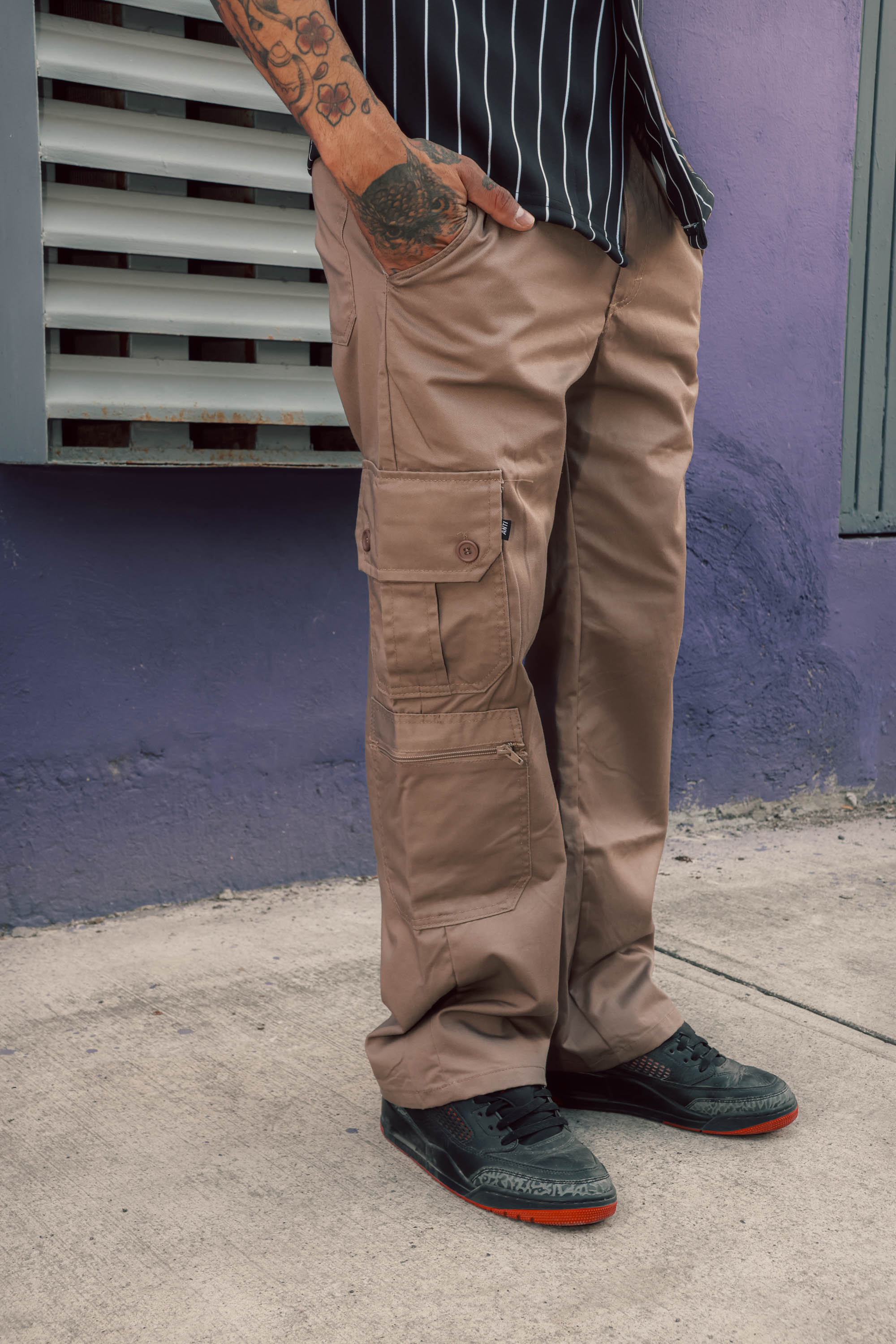 Pantalon Carpintero Cargo Beige