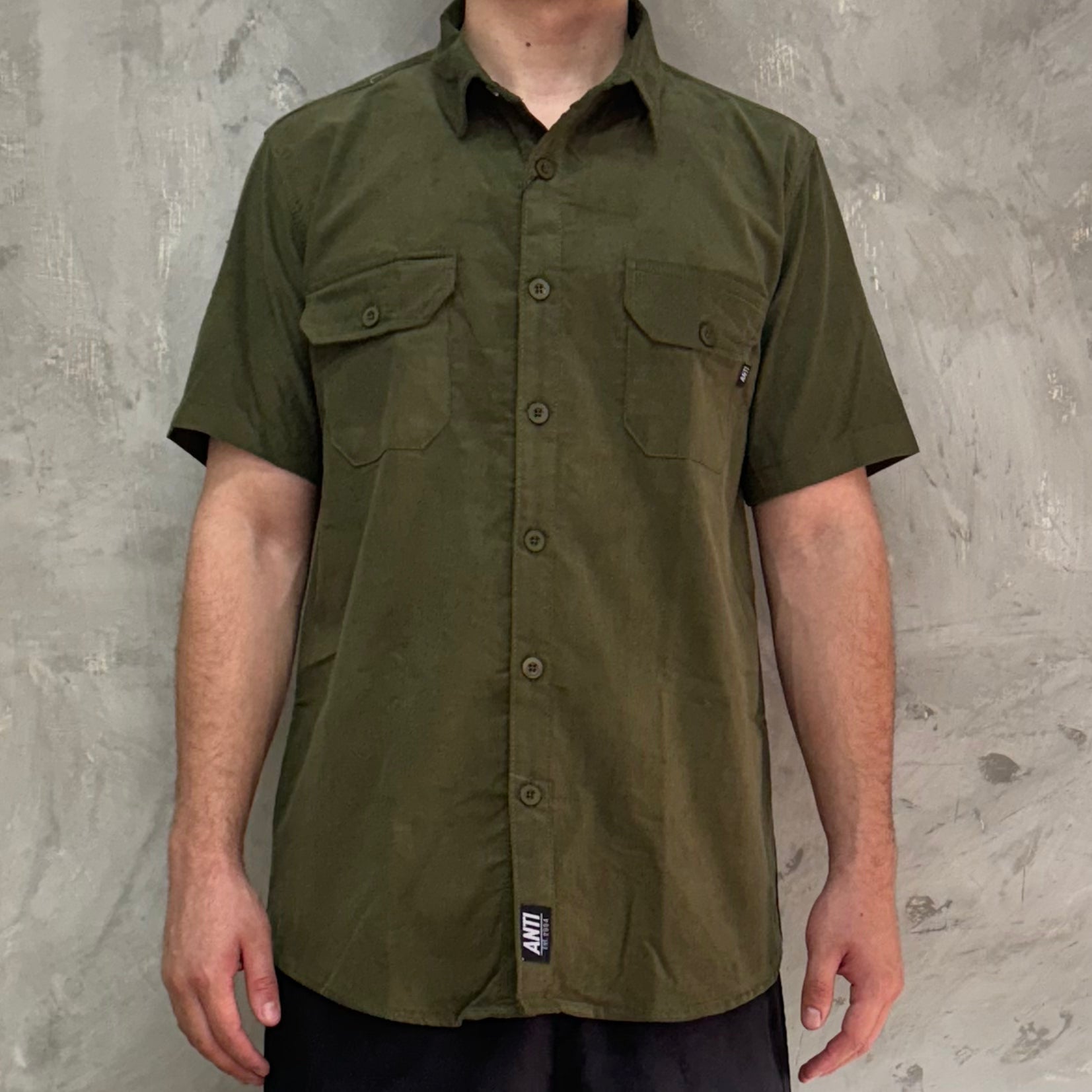 Camisa Mecanico Pana Olivo