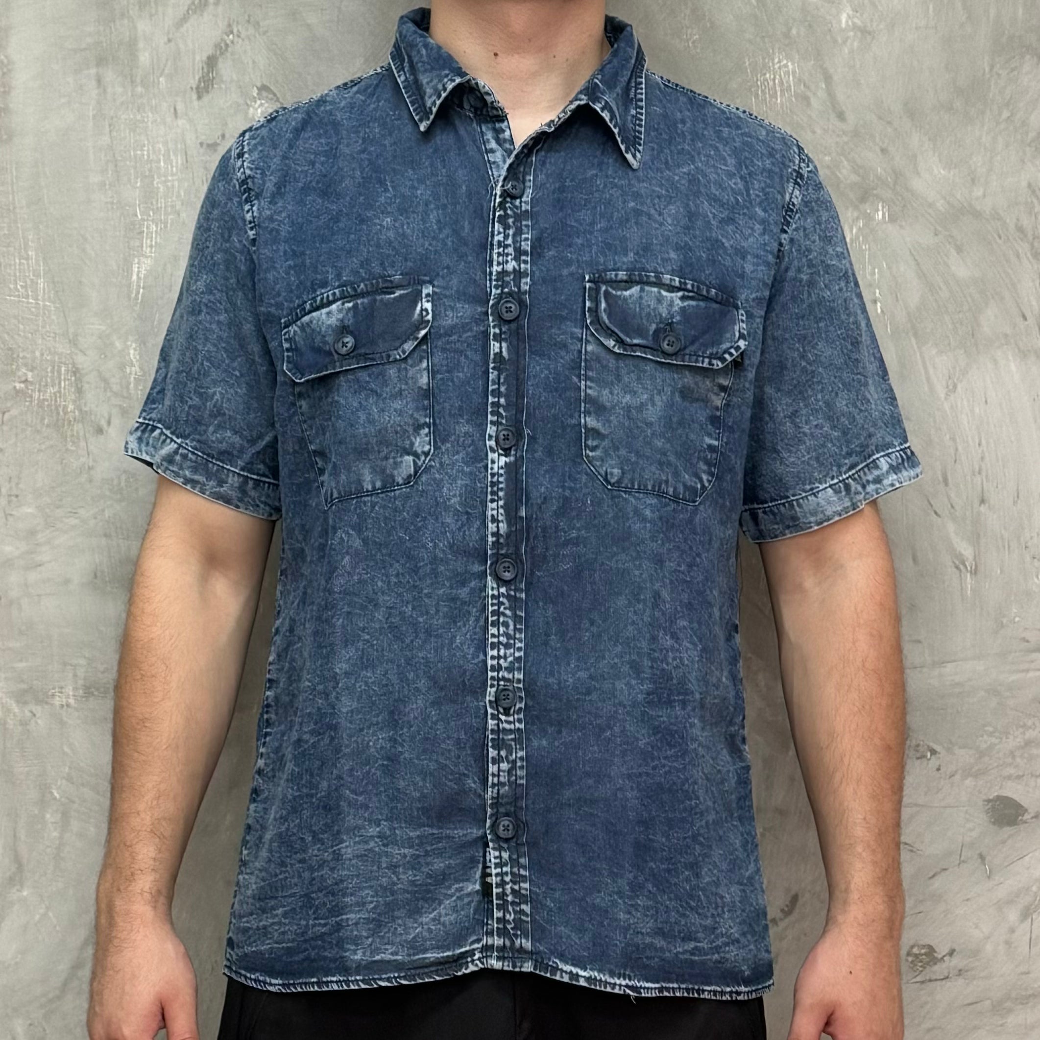 Camisa Mecanico Mezclilla Marino
