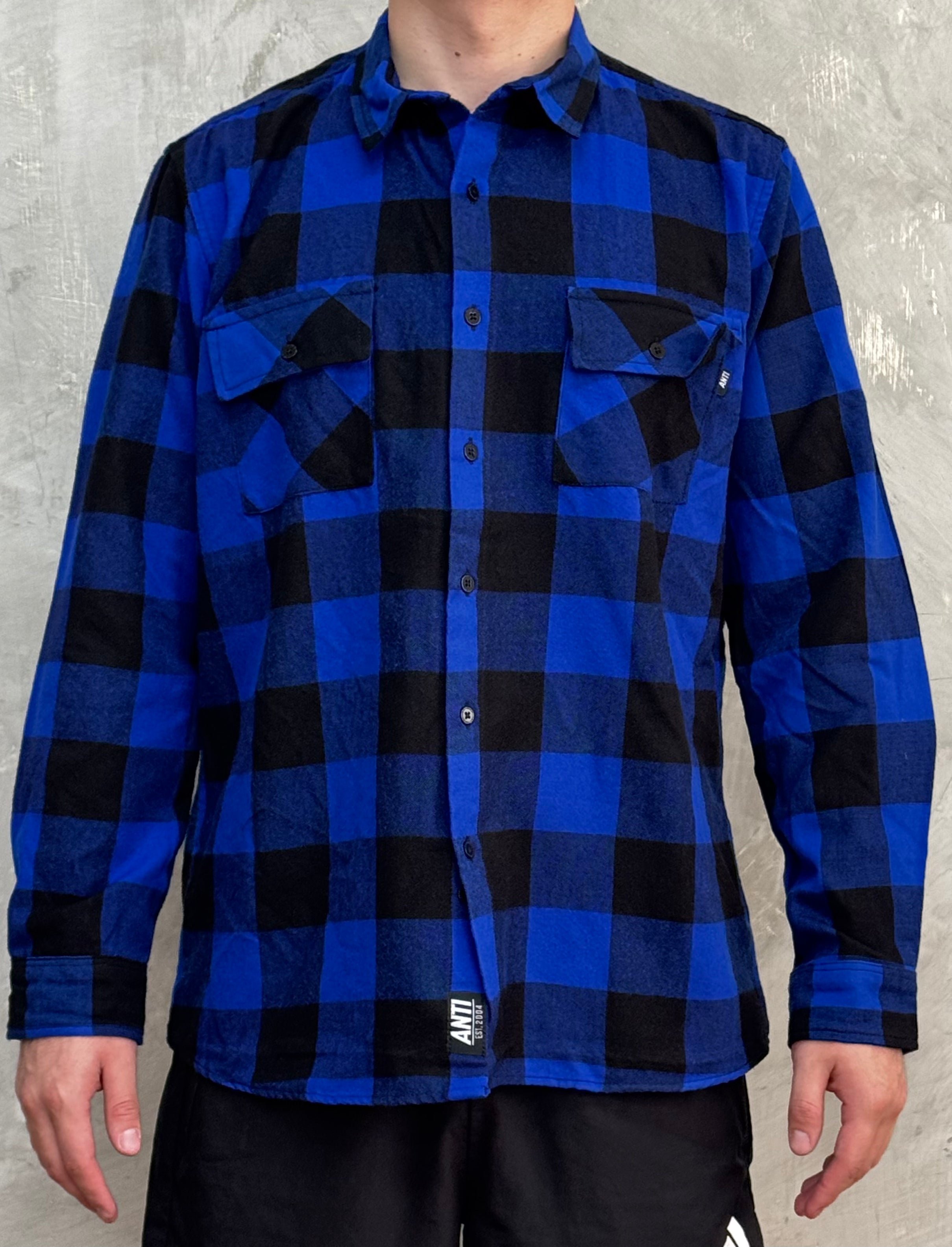 Camisa Leñador Franela Azul