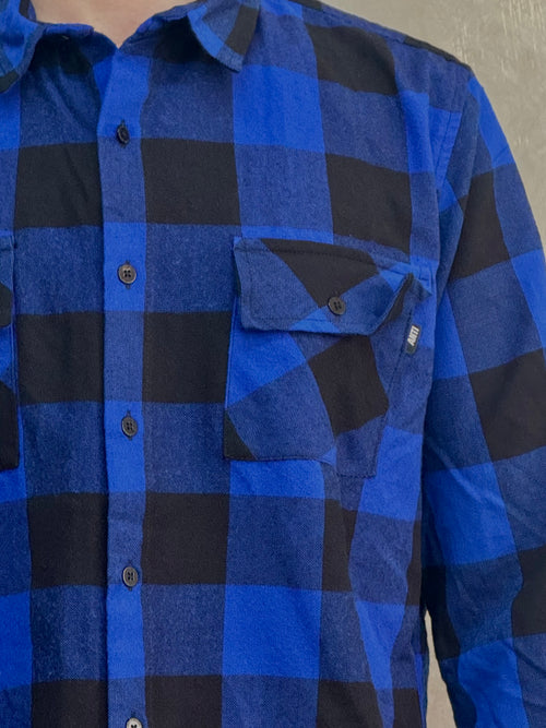 Camisa Leñador Franela Azul