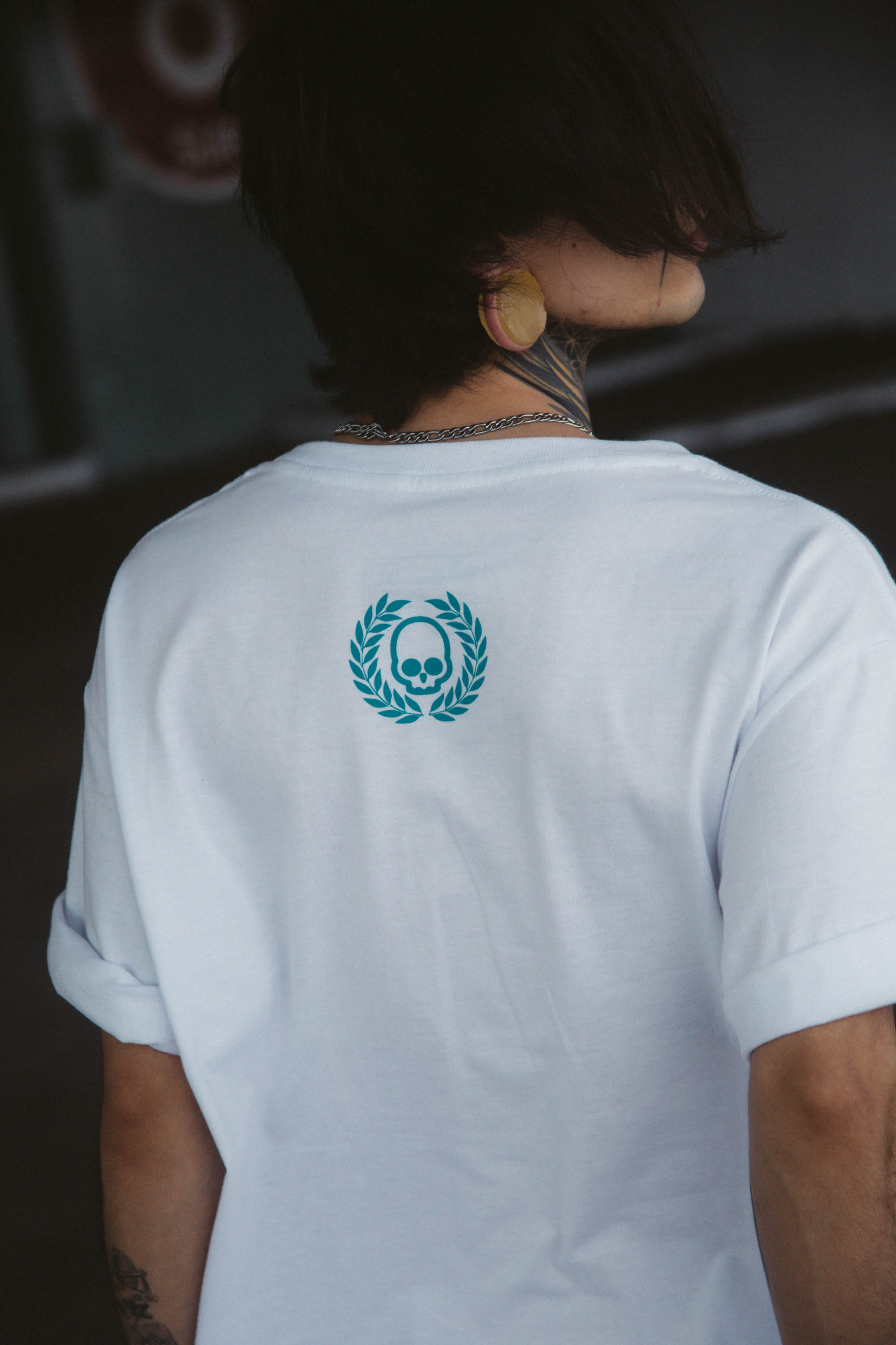 Playera Esqueleton White