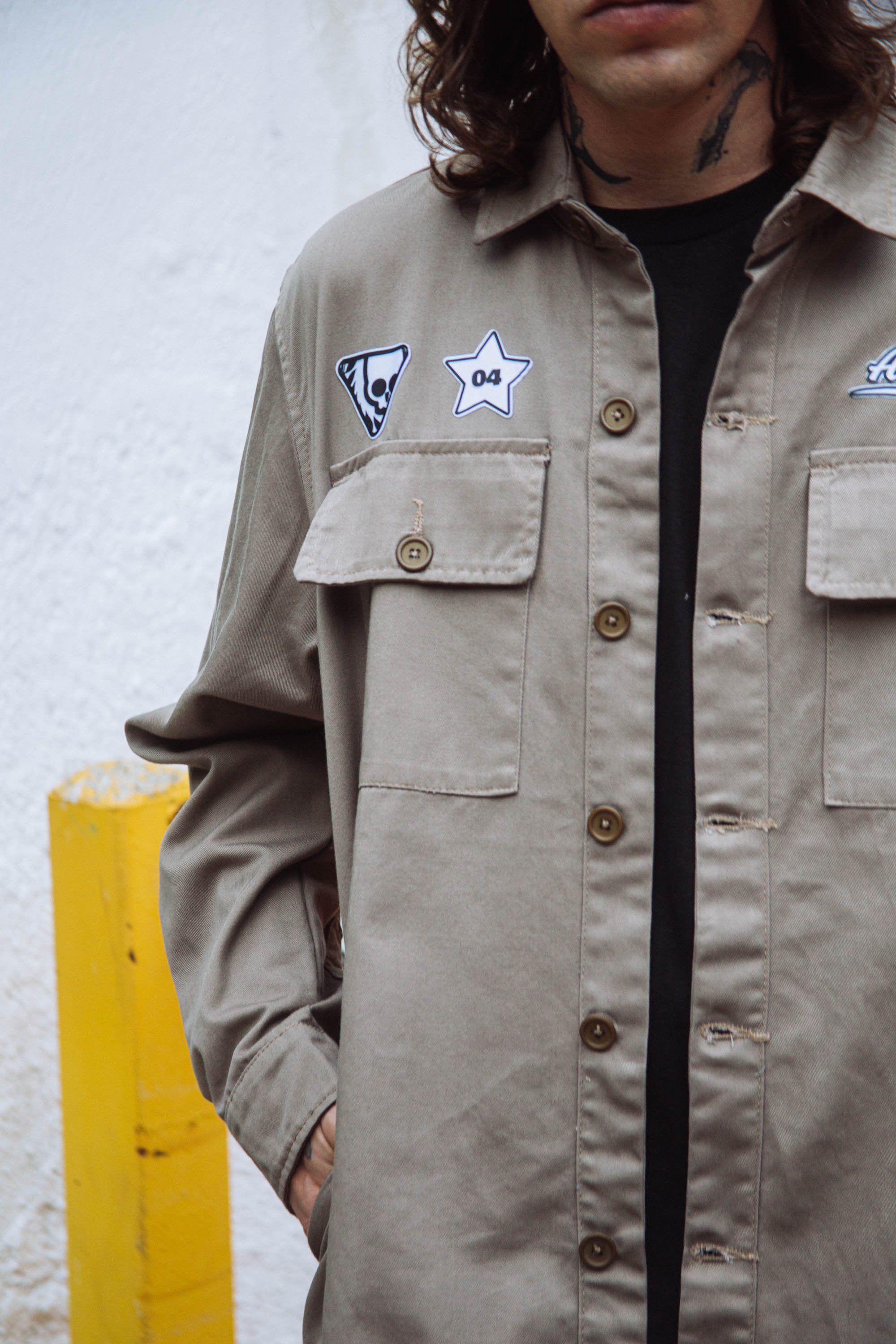 Chamarra Thunder Star Beige