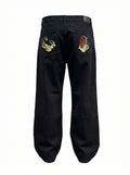 Jeans Bordados Hannya Black