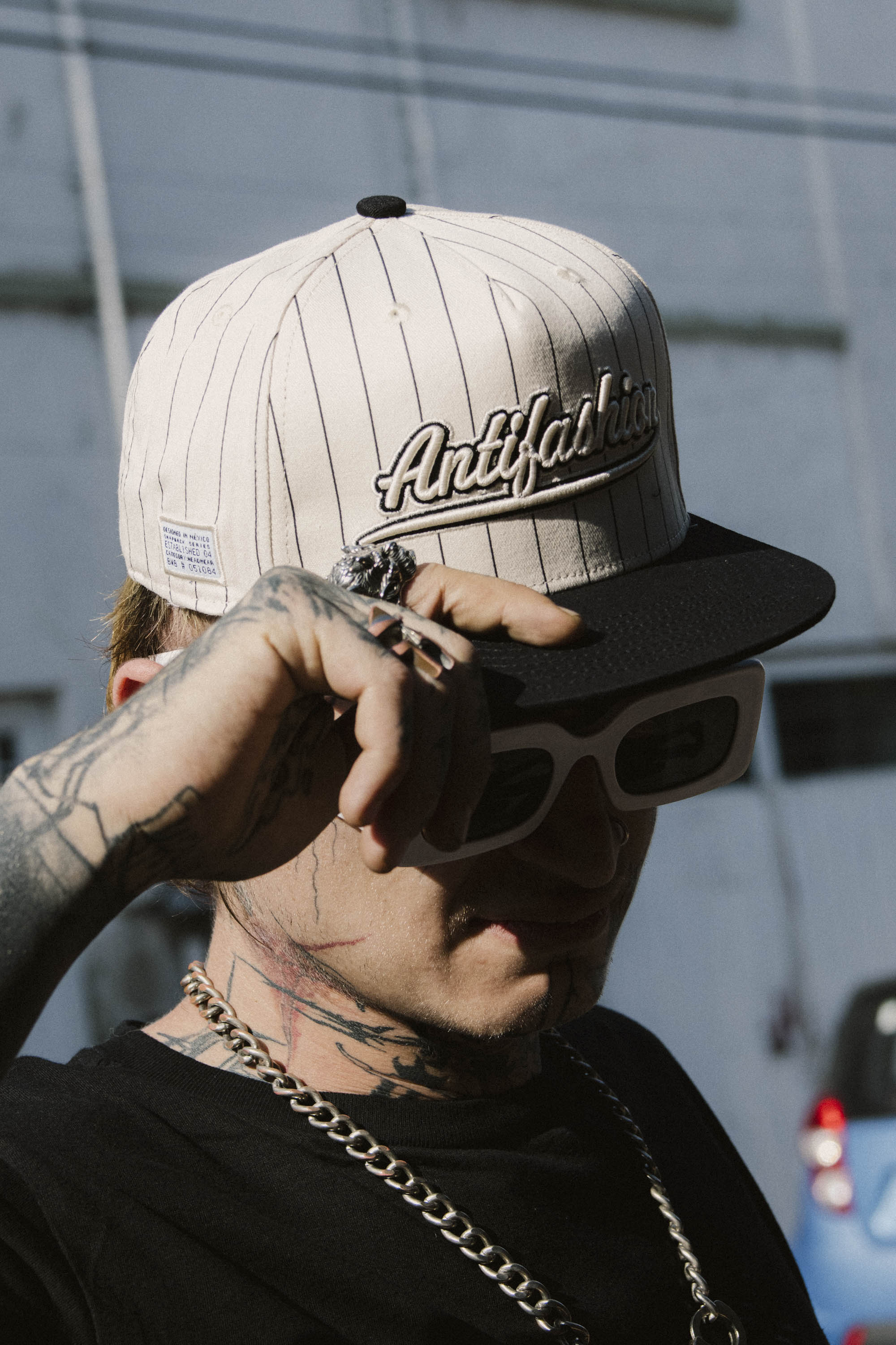 Gorra Baseball Hueso/Black