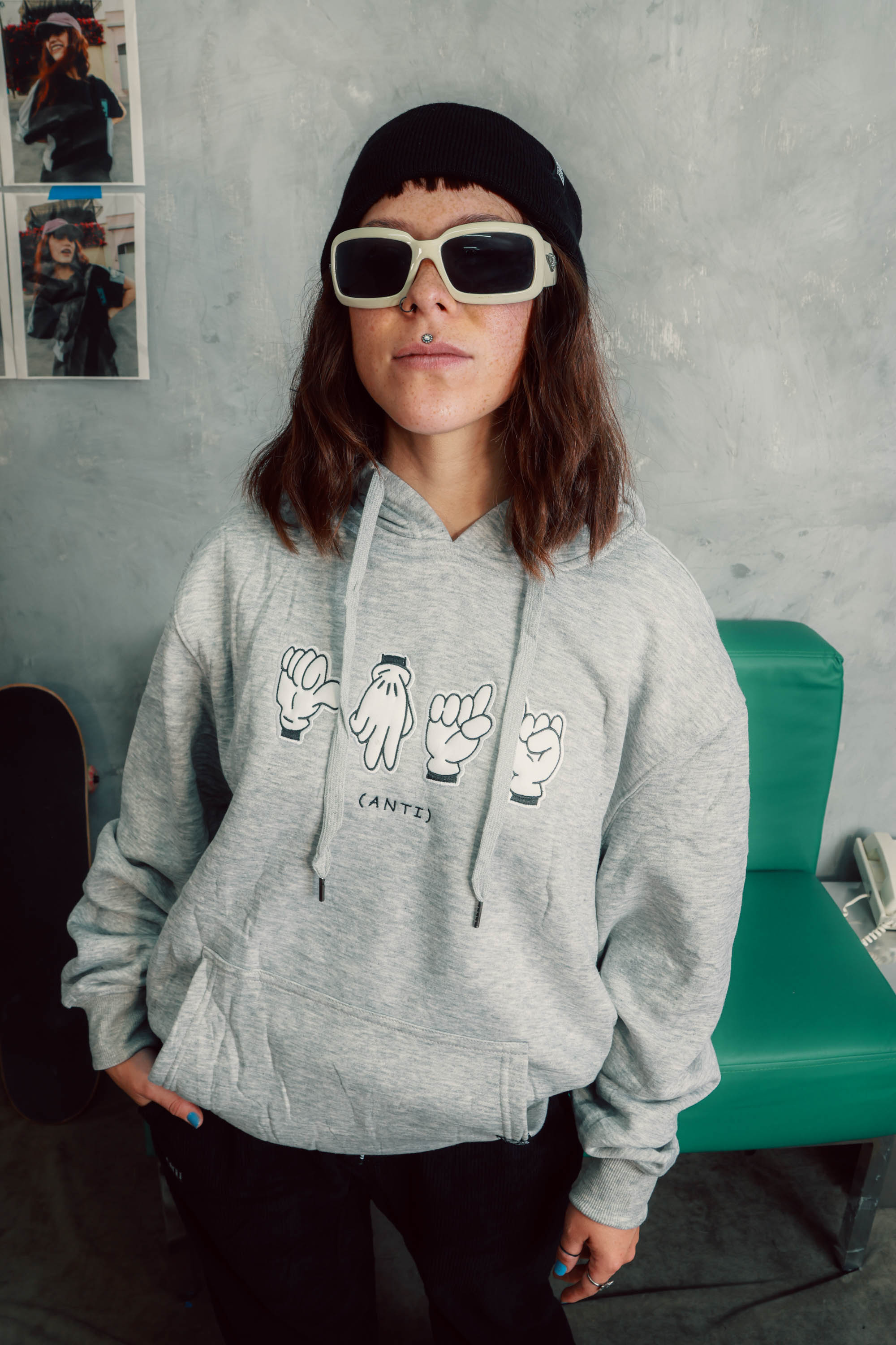 Sudadera Señas Gris Jaspe