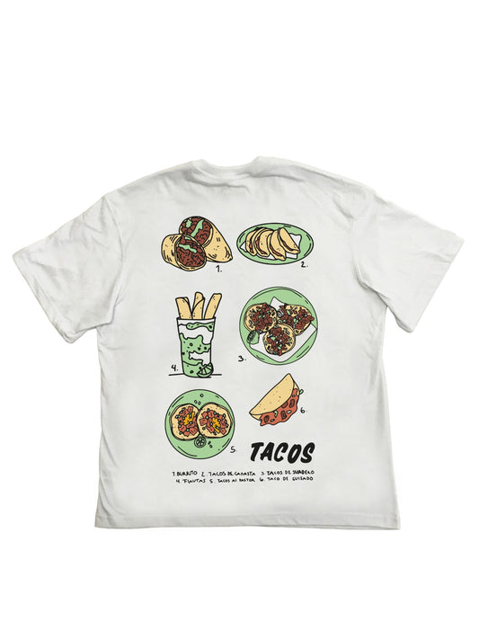 Playera Tacos Blanco