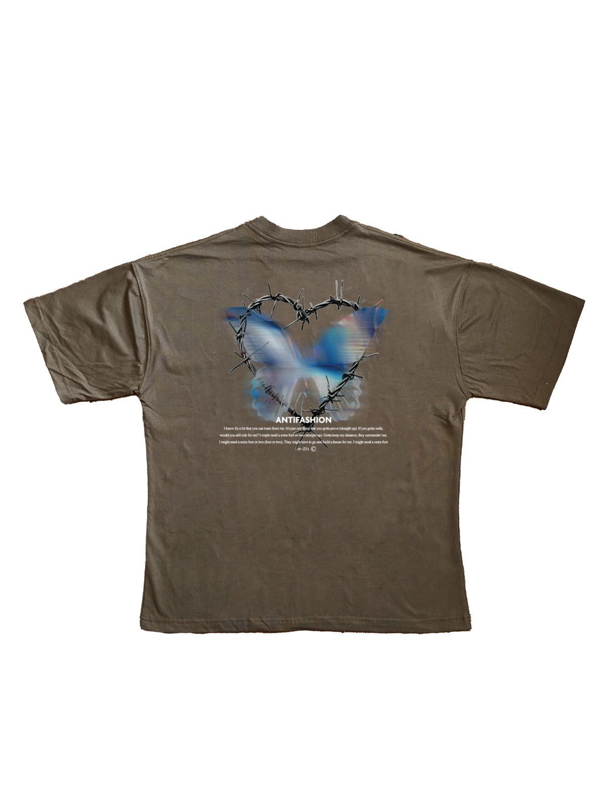 Playera Wired Butterfly Kaki