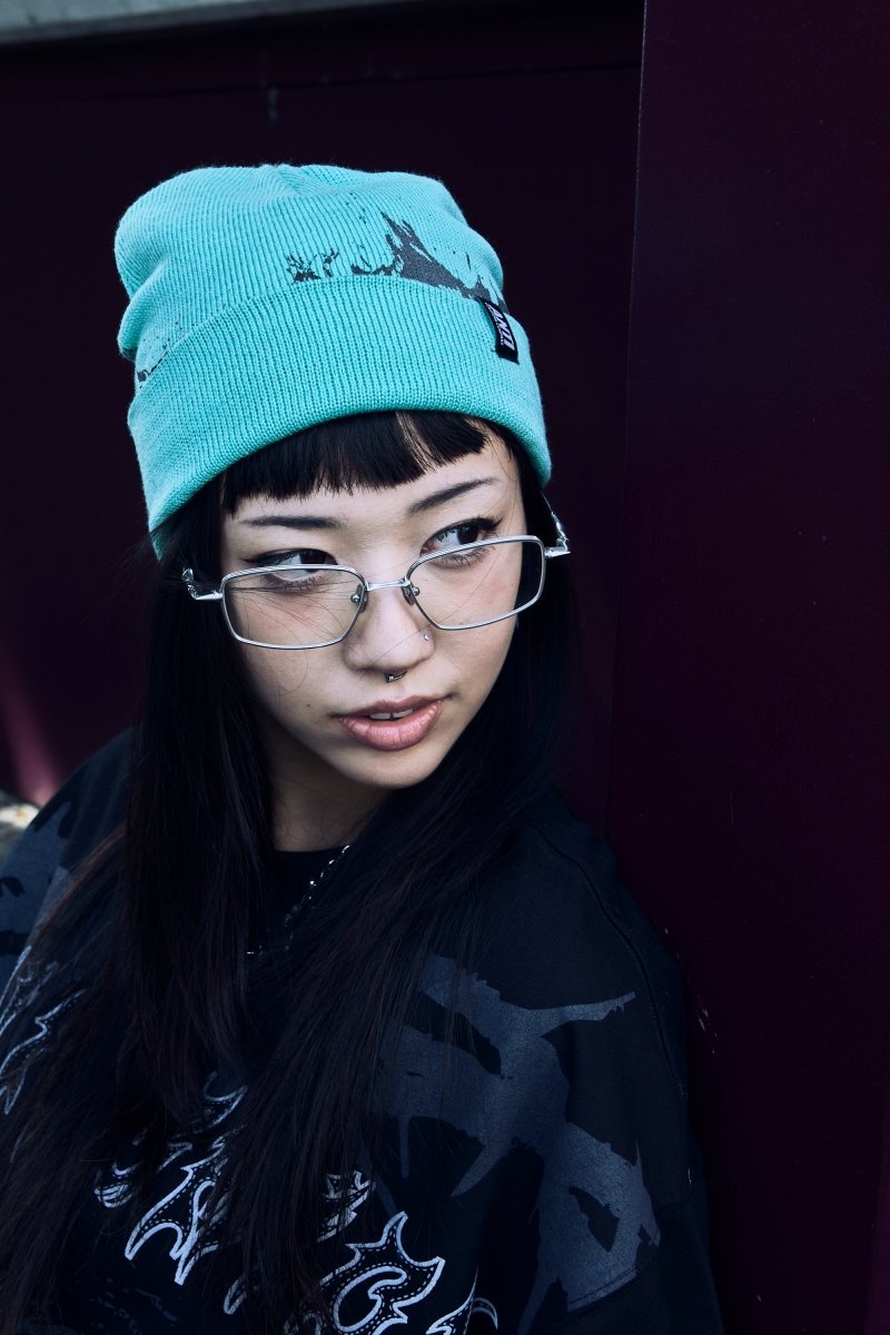 Beanie Flames Menta - ANTIFASHION