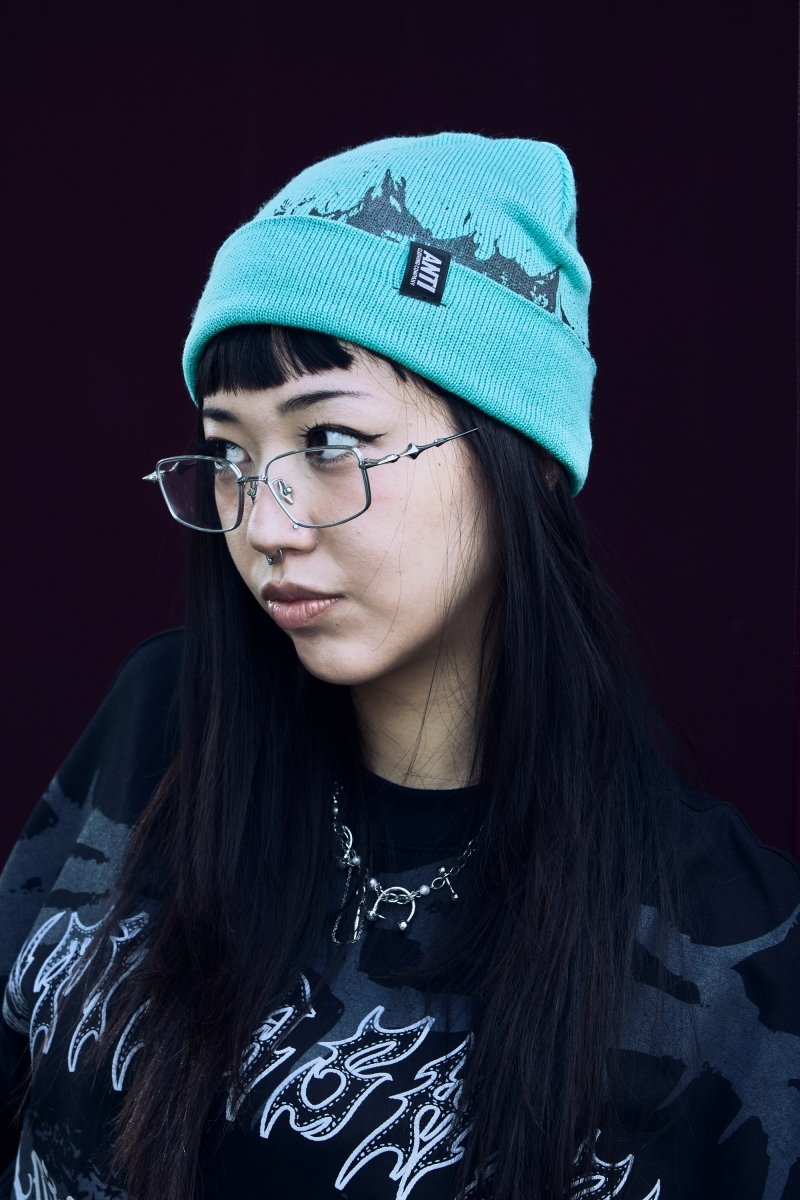 Beanie Flames Menta - ANTIFASHION