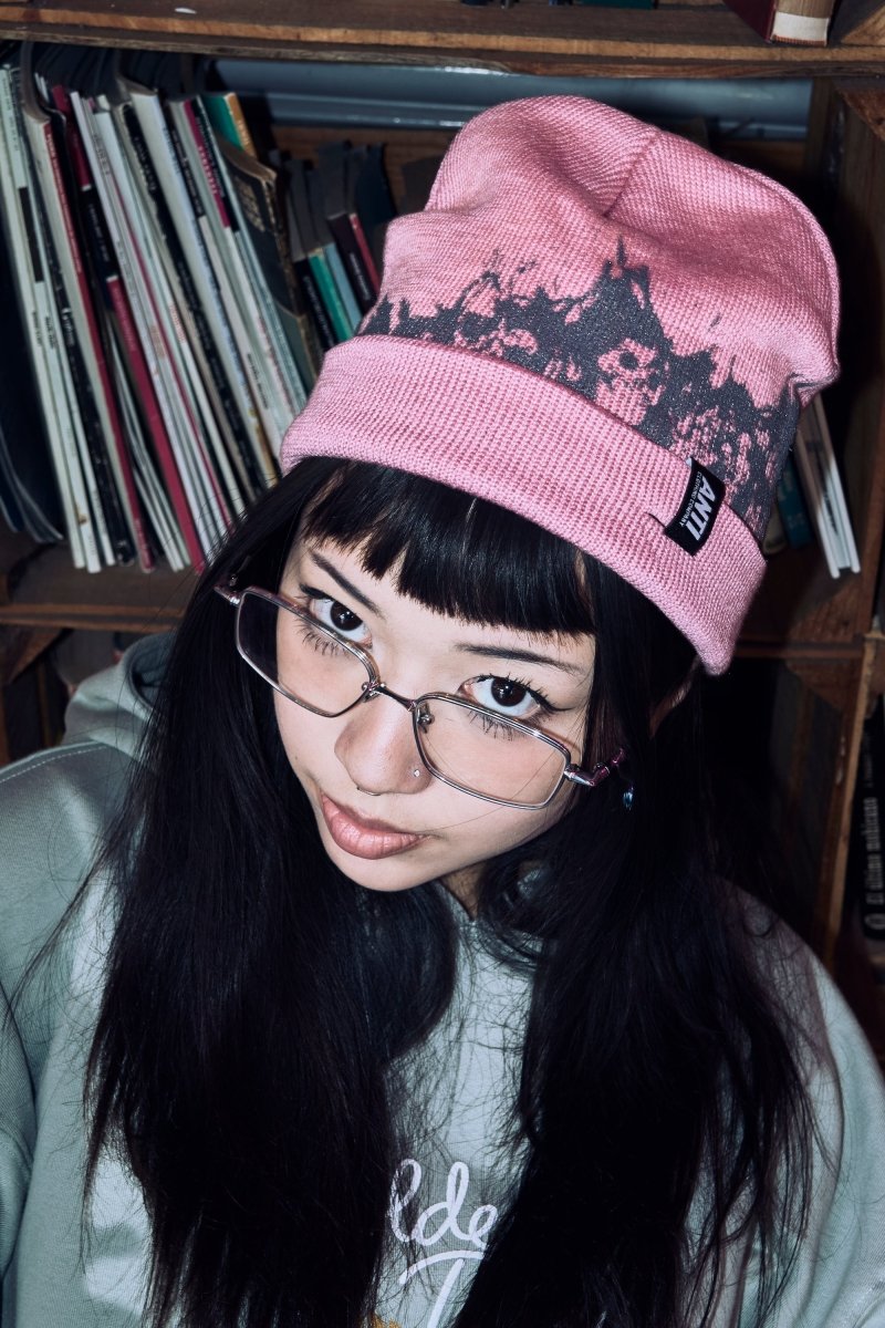 Beanie Flames Pink - ANTIFASHION