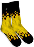 Calcetas Flames Amarillo - ANTIFASHION