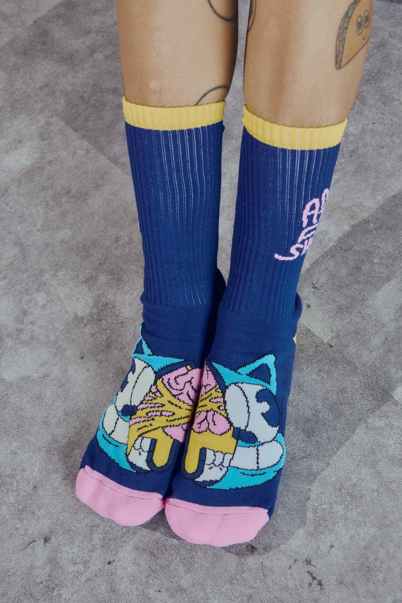 Calcetas Gato Azul - ANTIFASHION