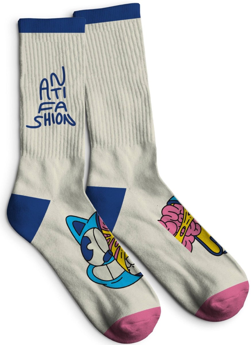 Calcetas Gato Cream - ANTIFASHION