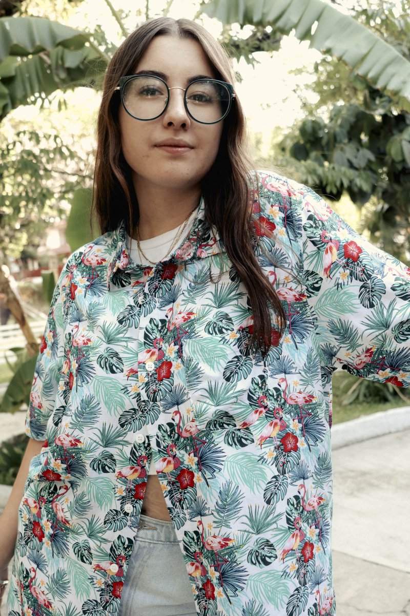 Camisa Flamingos Blanco - ANTIFASHION