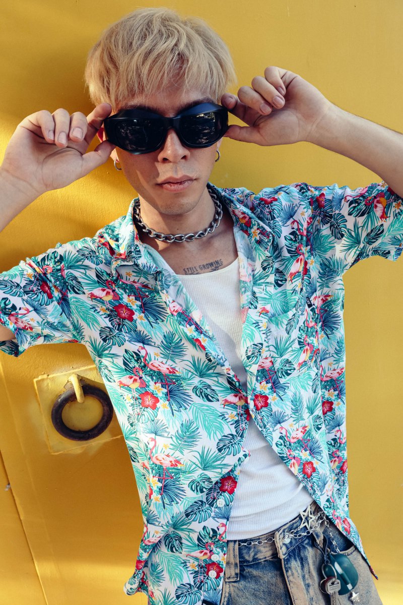 Camisa Flamingos Blanco - ANTIFASHION