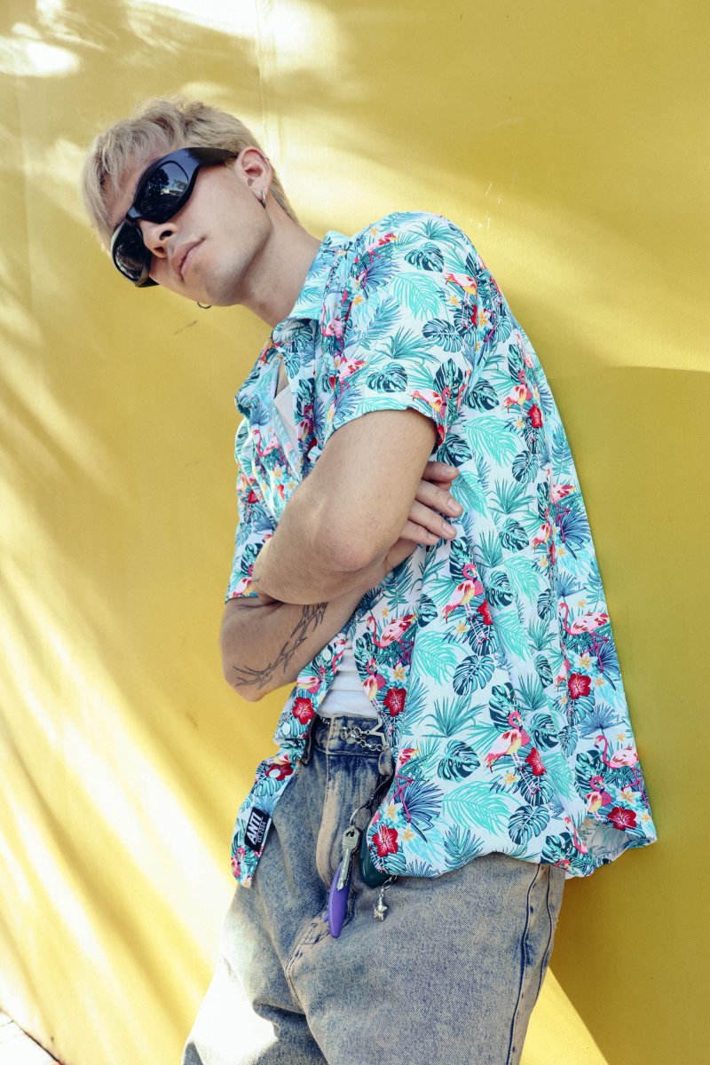Camisa Flamingos Blanco - ANTIFASHION