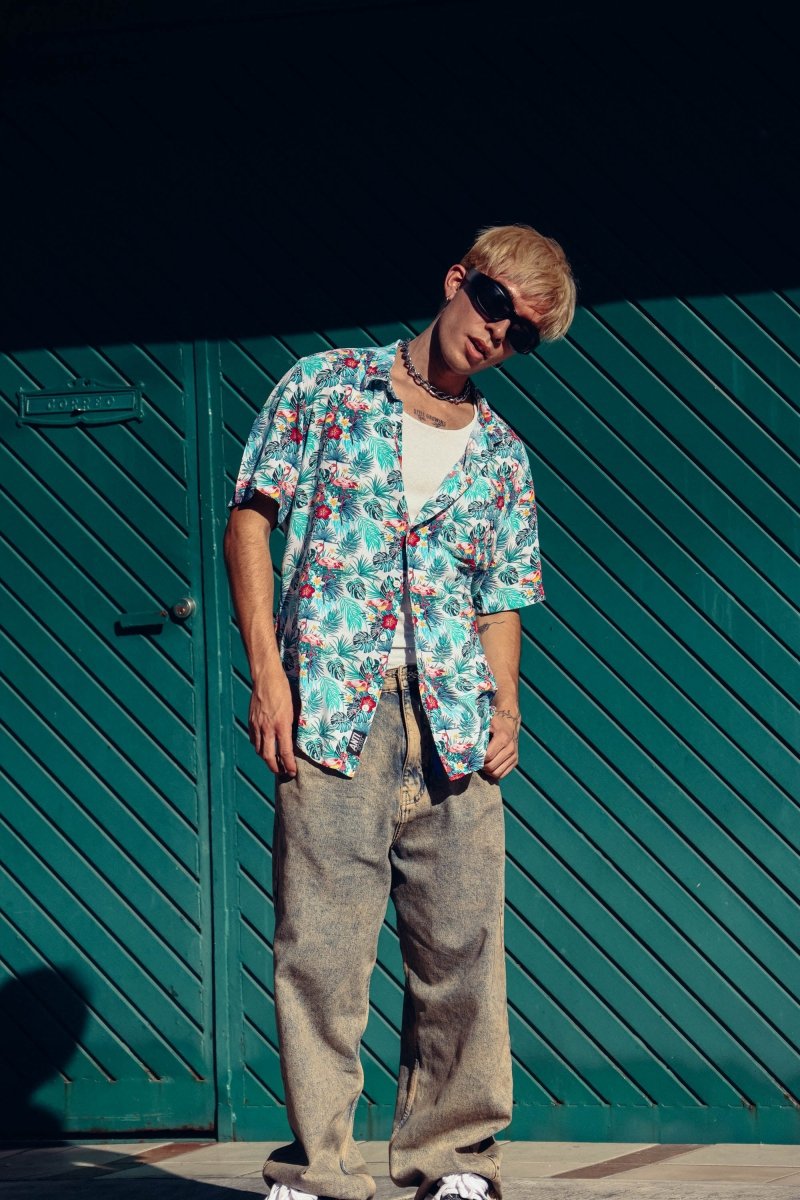 Camisa Flamingos Blanco - ANTIFASHION