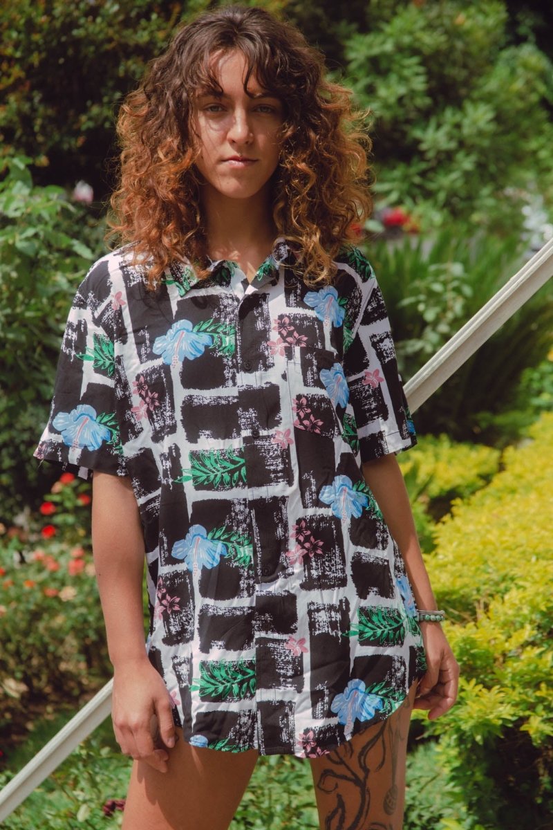 Camisa Flower Black - ANTIFASHION