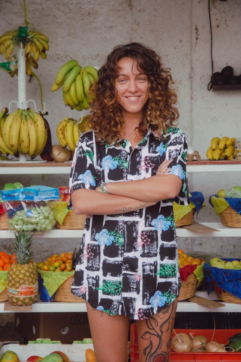 Camisa Flower Black - ANTIFASHION
