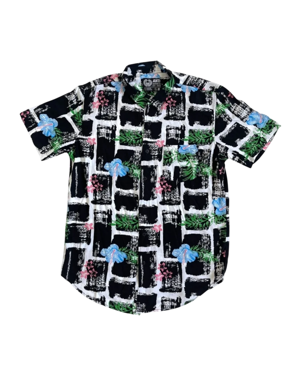 Camisa Flower Black - ANTIFASHION