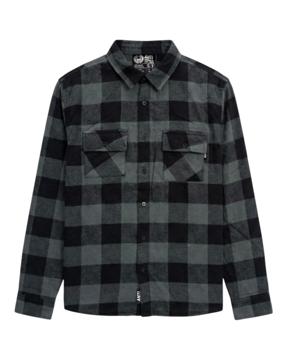 Camisa Leñador Franela Gris - ANTIFASHION