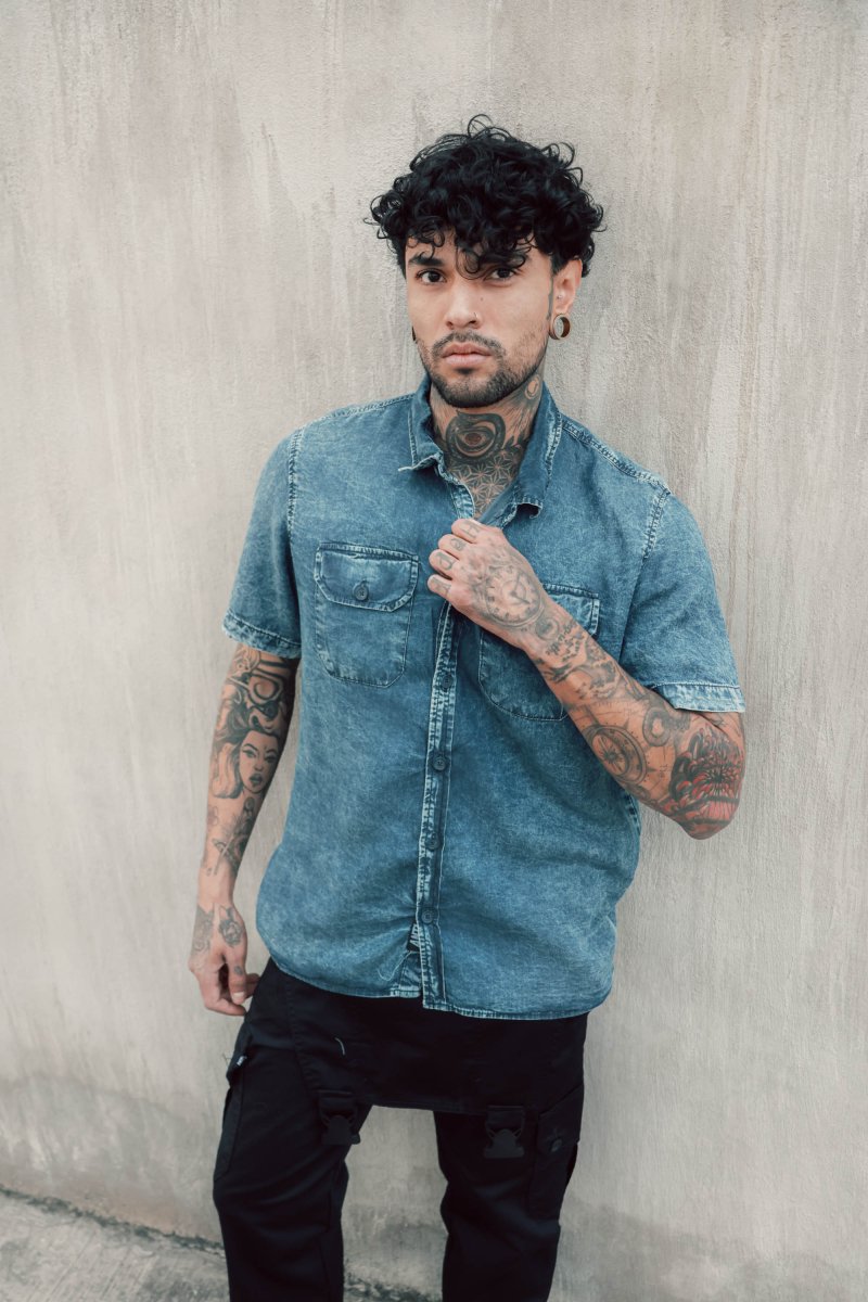 Camisa Mecanico Mezclilla Azul - ANTIFASHION