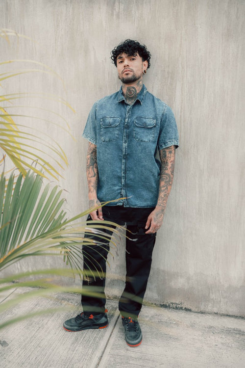 Camisa Mecanico Mezclilla Azul - ANTIFASHION