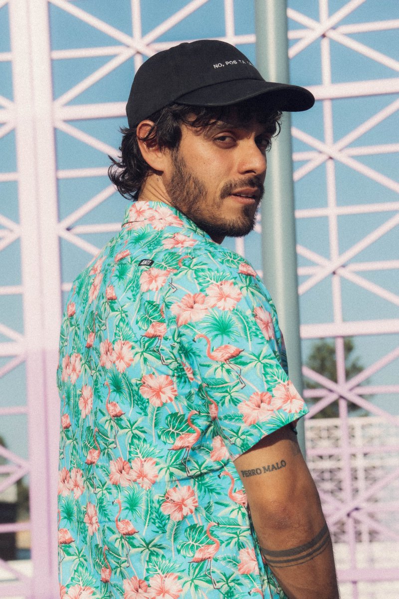 Camisa Tropical Celeste - ANTIFASHION