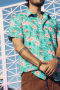 Camisa Tropical Celeste - ANTIFASHION