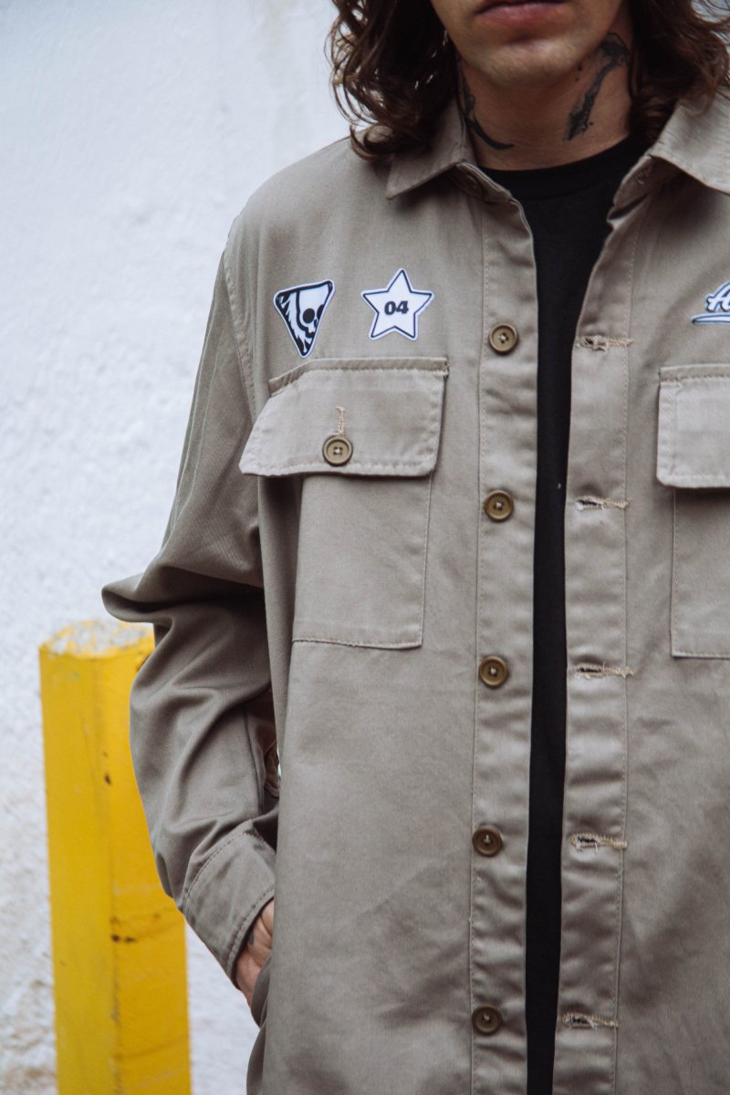 Chamarra Thunder Star Beige - ANTIFASHION