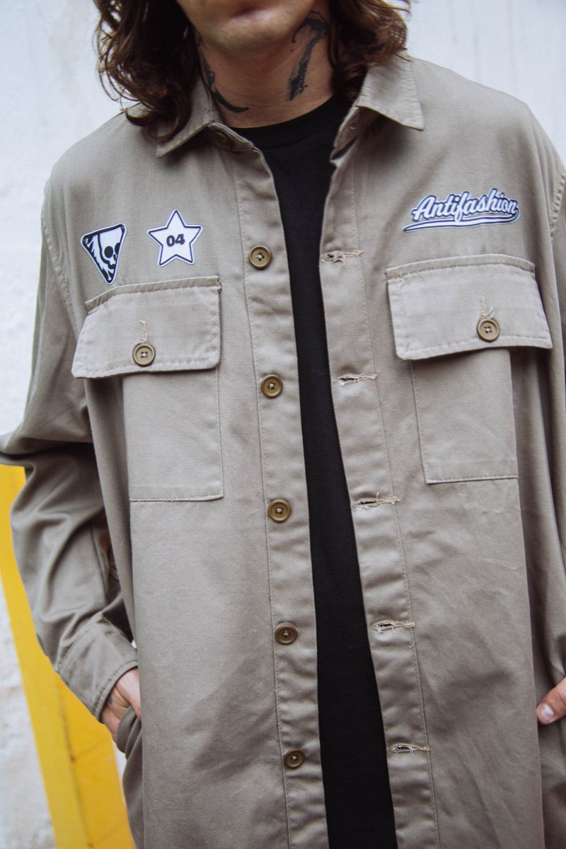 Chamarra Thunder Star Beige - ANTIFASHION
