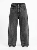 Jeans Baggy Shinny Flames Black - ANTIFASHION