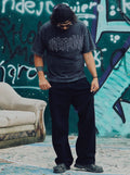 Jeans Bordados Flames Negro - ANTIFASHION