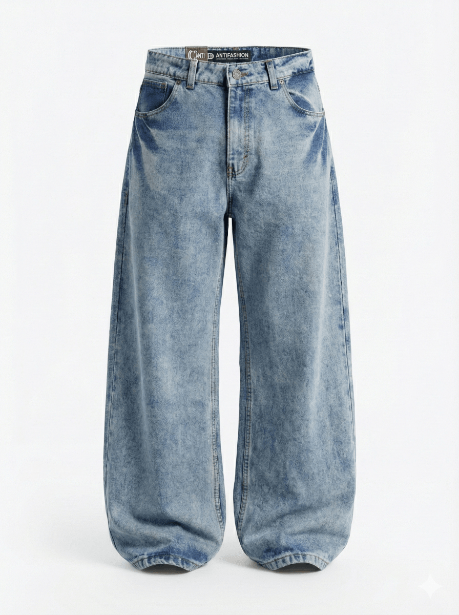 Jeans Bordados Navy Bite - ANTIFASHION