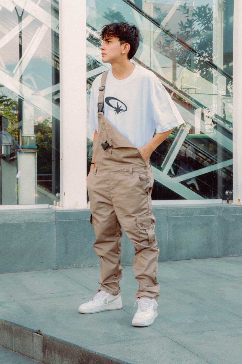 Overol Gabardina Beige - ANTIFASHION