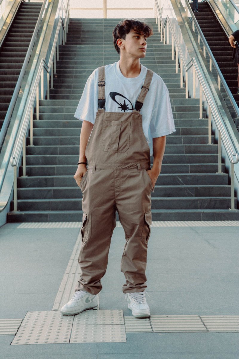 Overol Gabardina Beige - ANTIFASHION